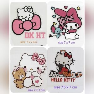 4 pieces Iron on Heat transfer Sanrio Hello Kitty pattern Small size